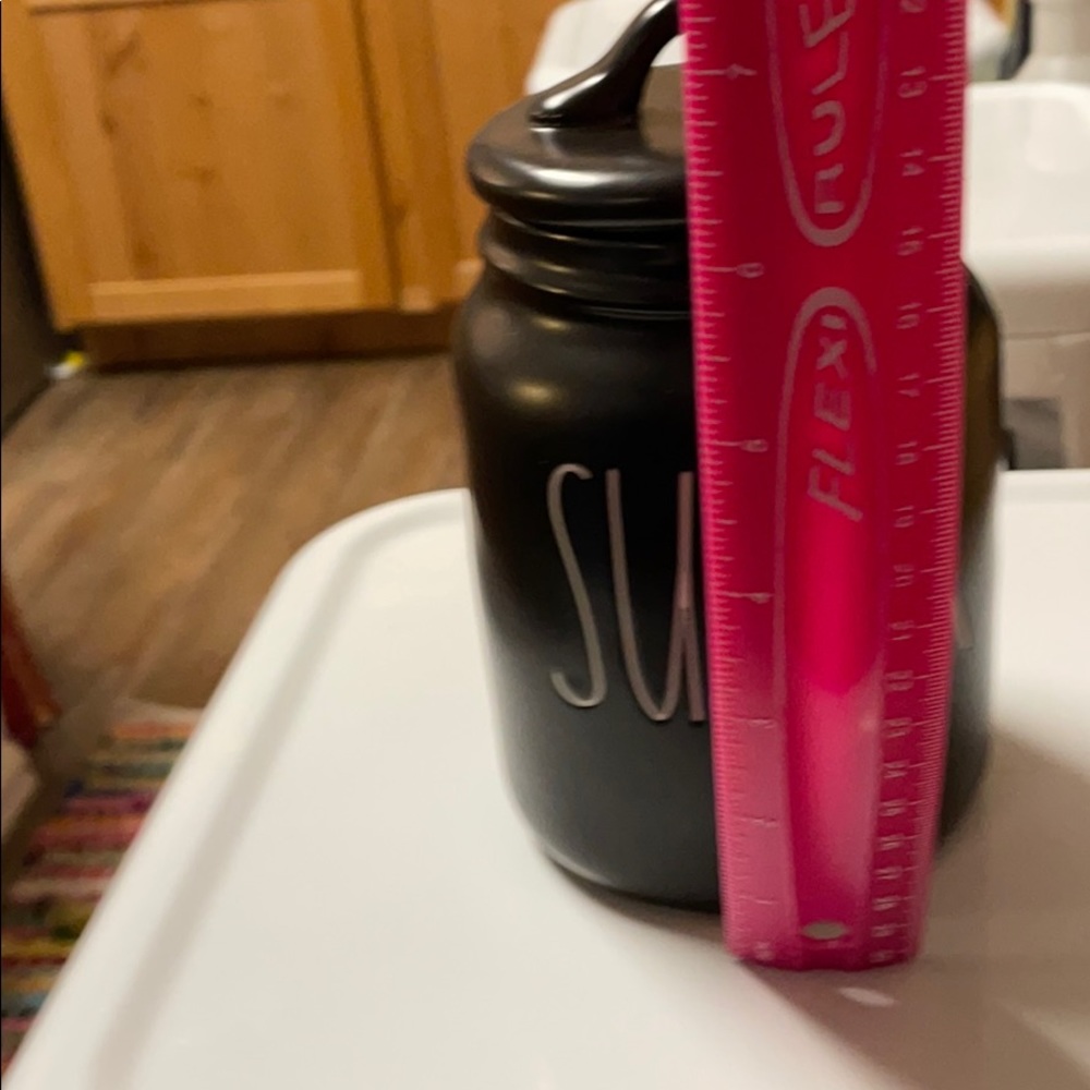 Black sugar canister flat lid Rae Dunn - Picture 6 of 6